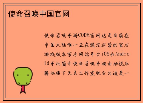 使命召唤中国官网